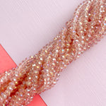 4mm Diamond Finish Ballet Faceted Chinese Crystal Rondelle Strand