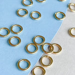 6mm Shiny Gold Plated Soldered Jump Rings - 20 Pack