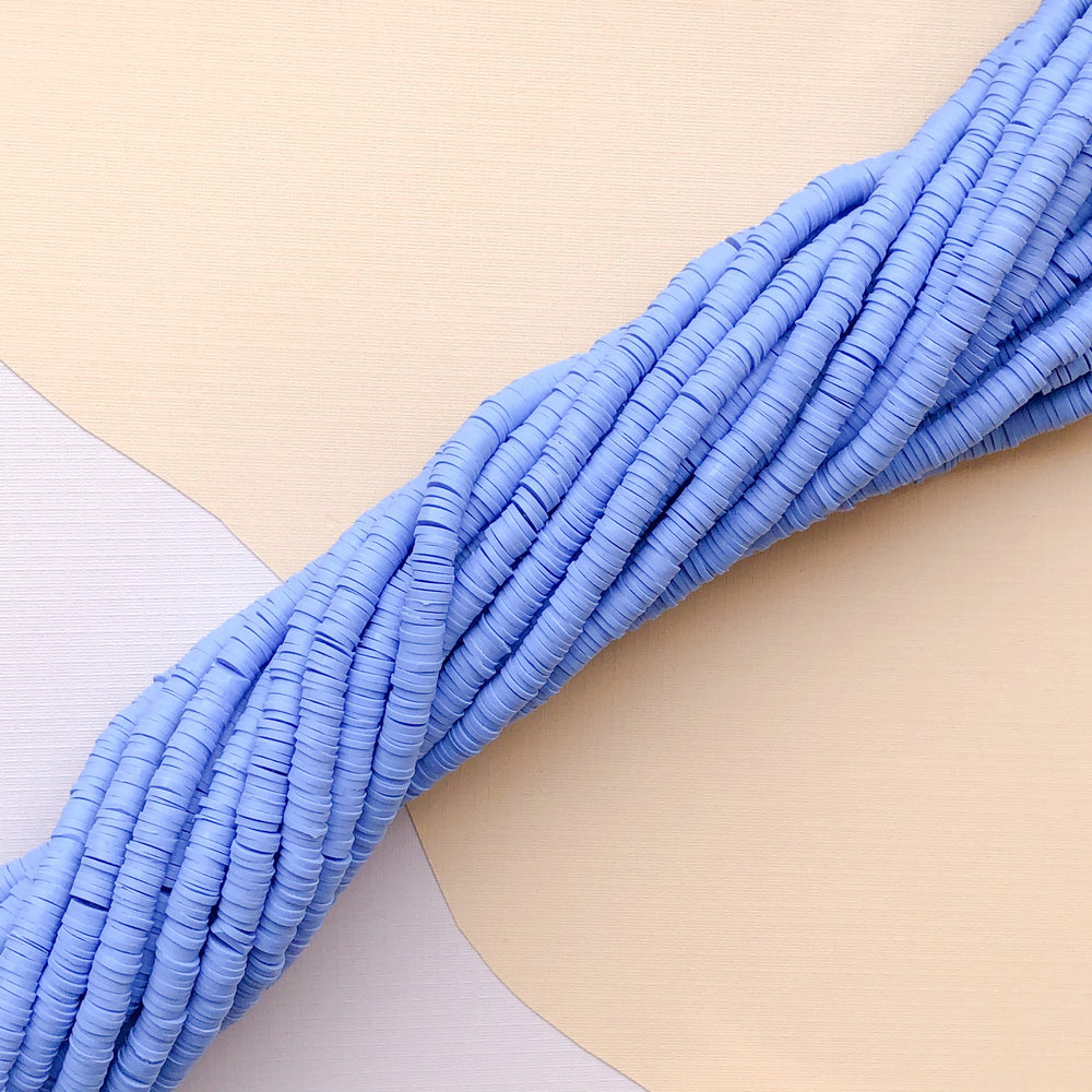 4mm Provincial Periwinkle Polymer Clay Heishi Strand