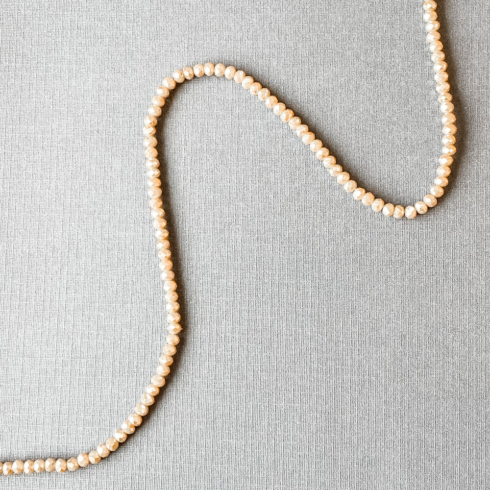 
                
                    Load image into Gallery viewer, 4mm Diamond Finish Cashmere Crystal Rondelle Strand
                
            