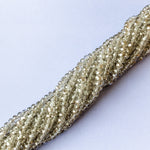 6mm Diamond Gray Faceted Crystal Rondelle Strand