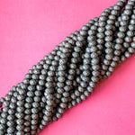 8mm Matte Espresso Faceted Chinese Crystal Rondelle Strand