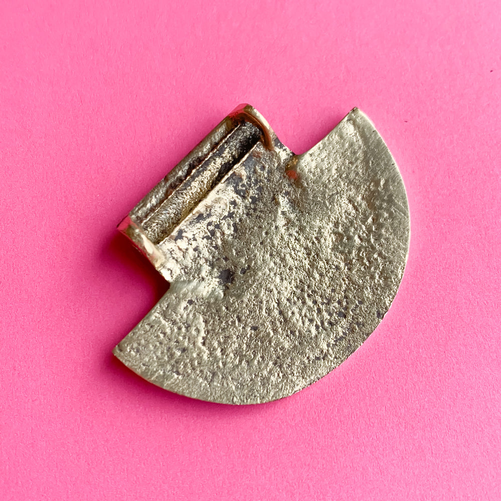 36mm Shiny Brass Shield Pendant
