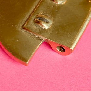 36mm Shiny Brass Shield Pendant