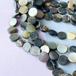 9mm Black Mother Of Pearl Coin Strand