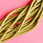 6mm Dill Pickle Polymer Clay Heishi Strand