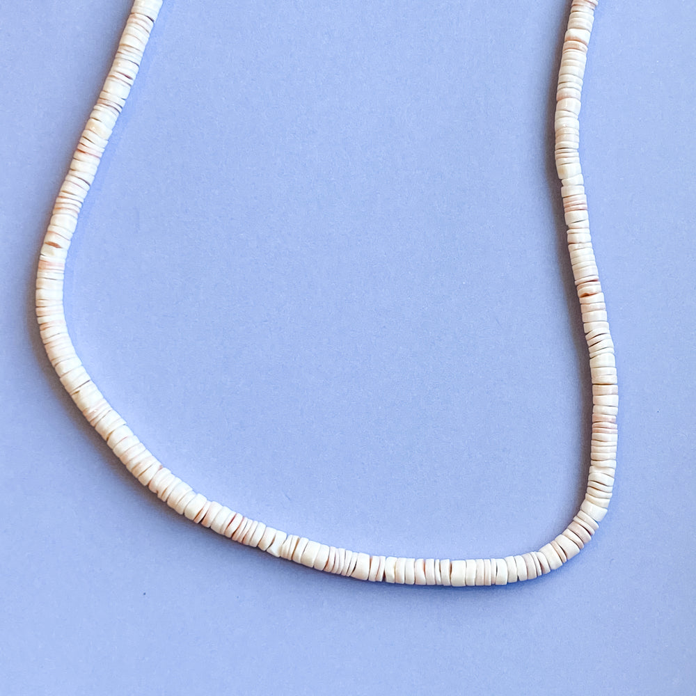 5mm Natural Pink Heishi Cut Shell
