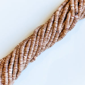 5mm Natural Brown Heishi Cut Shell