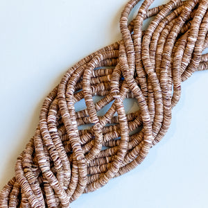 5mm Natural Brown Heishi Cut Shell
