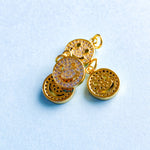 10mm Gold Pave Smiley Face Charm