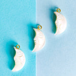 18mm Mother of Pearl Crescent Moon Charm