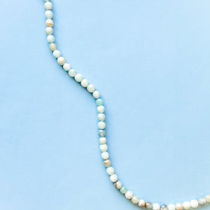 
                
                    Load image into Gallery viewer, 6mm Faceted Diamond-Finish Amazonite Round Strand
                
            