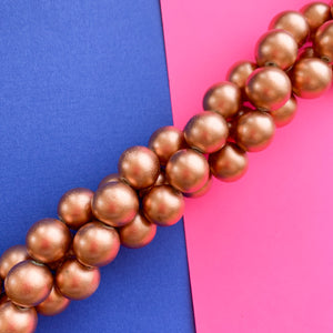 
                
                    Load image into Gallery viewer, 16mm Rose Gold Wood Rounds Strand
                
            