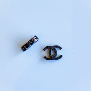 19mm Black Pave Interlocking C Bead
