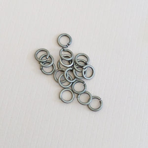 Distressed Silver Open Jump Rings - Pack of 20 - Christine White Style