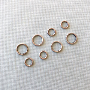 Distressed Silver Soldered Jump Rings - Pack of 20 - Christine White Style
