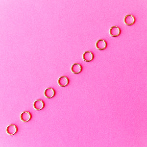 6mm Gold Filled Soldered Jump Rings - Pack of 10