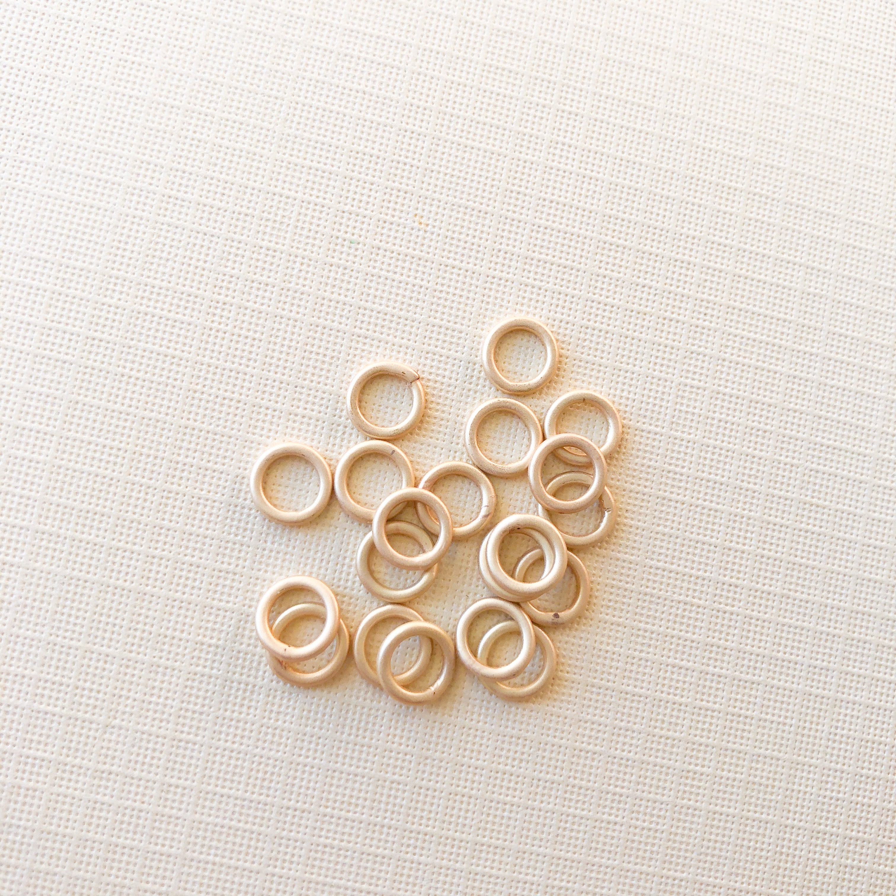Brushed Gold Soldered Jump Rings Pack of 20 Beads, Inc.