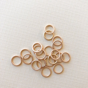 Brushed Gold Soldered Jump Rings - Pack of 20 - Christine White Style