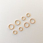 Brushed Gold Soldered Jump Rings - Pack of 20