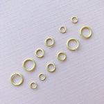 Brushed Gold Open Jump Rings - Pack of 20
