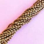 8mm Brass Faceted Marquis Beads