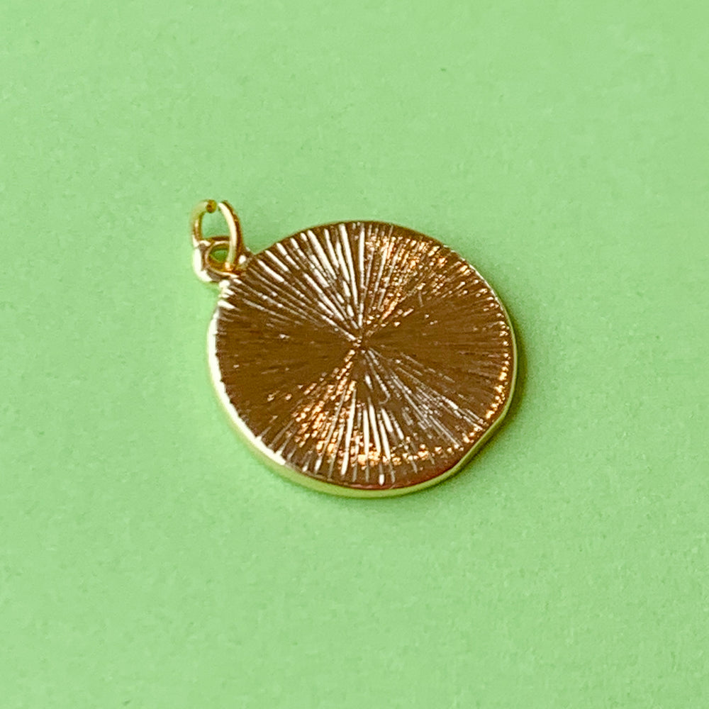 16mm Electroplated Gold Mystic Eye Charm