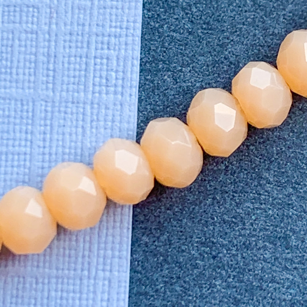 3mm Apricot Faceted Chinese Crystal Strand