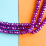 8mm Plum Dyed Jade Faceted Rondelle Strand