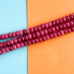 8mm Cranberry Dyed Jade Faceted Rondelle Strand