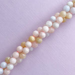 8mm Faceted Morganite Rounds Strand