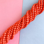 6mm Persian Red Chinese Crystal Rondelle Strand