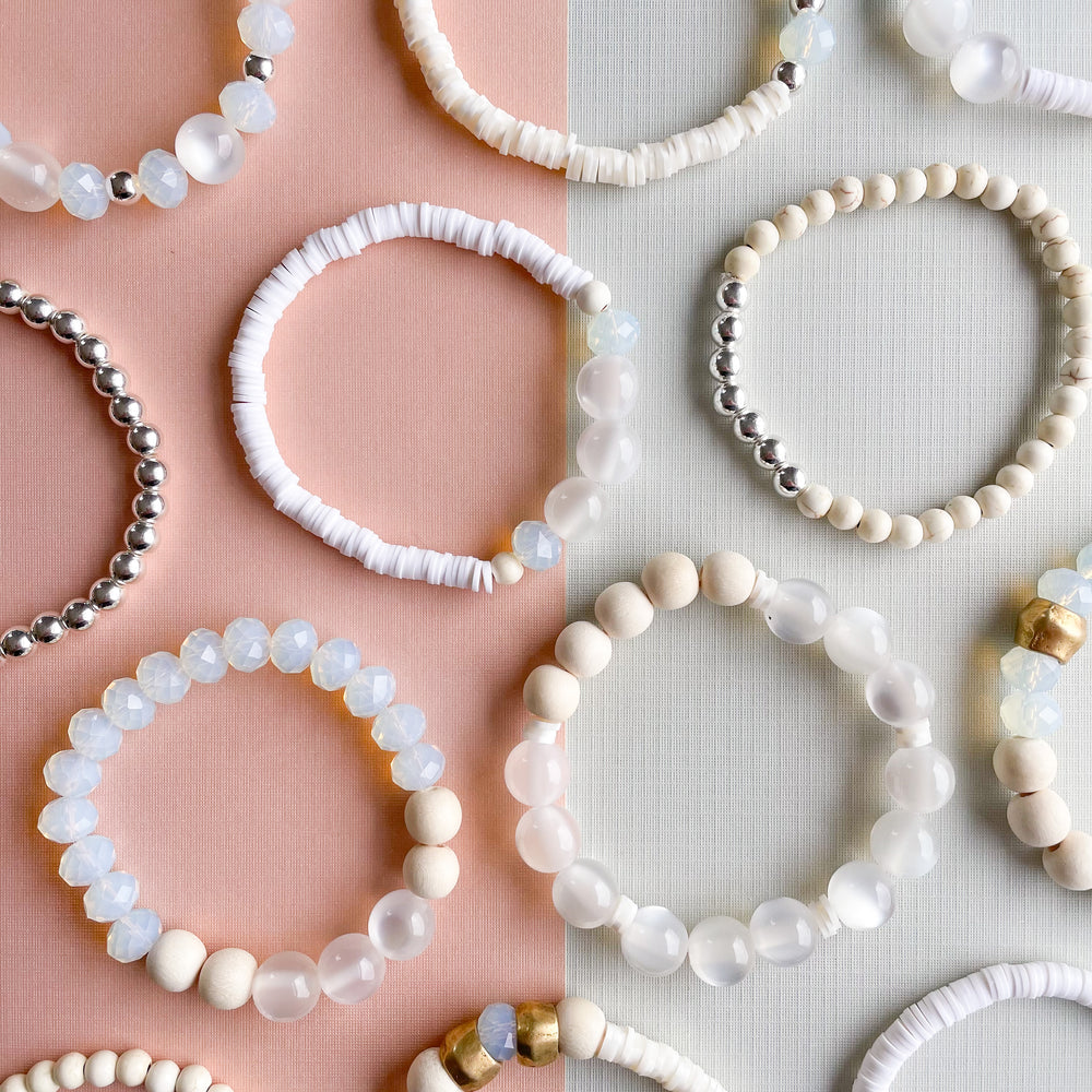 Bracelets de perles, montage artisanal - Mineral Sweet S.L.U