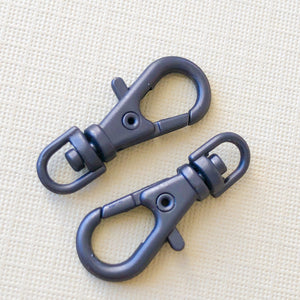 
                
                    Load image into Gallery viewer, 22mm Matte Gunmetal Swivel Clasp - 2 Pack
                
            