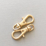 Brushed Gold Swivel Lobster Claw Clasp - Pack of 2