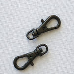 Matte Black swivel Lobster Claw Clasp 2 pack