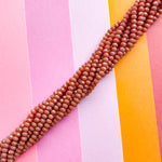 4mm Transluscent Terracotta Chinese Crystal Rondelle Strand