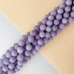 8mm Matte Grape Dyed Jade Rounds Strand