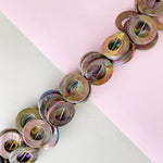 25mm Iridescent Mother of Pearl Circle Strand