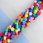 8mm Multicolor Polymer Clay Star Strand