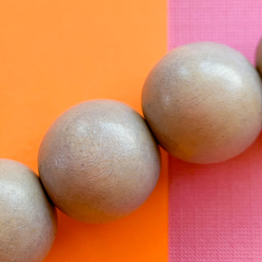 16mm Light Gray Wood Rounds Strand – Beads, Inc.
