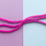4mm Opaque Magenta Coated Faceted Chinese Crystal Rondelle Strand