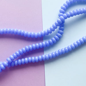 8mm Periwinkle Glass Rondelle Strand