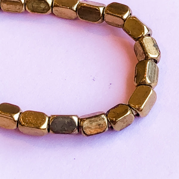 3mm Gold Rectangular Brass Strand