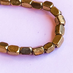 3mm Gold Rectangular Brass Strand