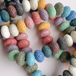 16mm Rainbow Lava Rondelle Strand