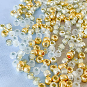 
                
                    Load image into Gallery viewer, 4mm Champagne Multicolor Seed Bead Pack
                
            