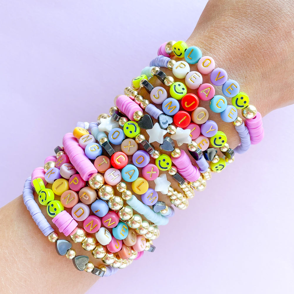
                
                    Load image into Gallery viewer, The Happiness Stretchy Bracelet Making Kit
                
            