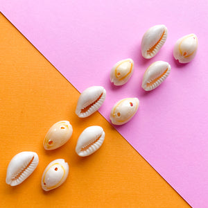 21mm Orange Cowrie Shells - Pack of 10 - Beads, Inc.