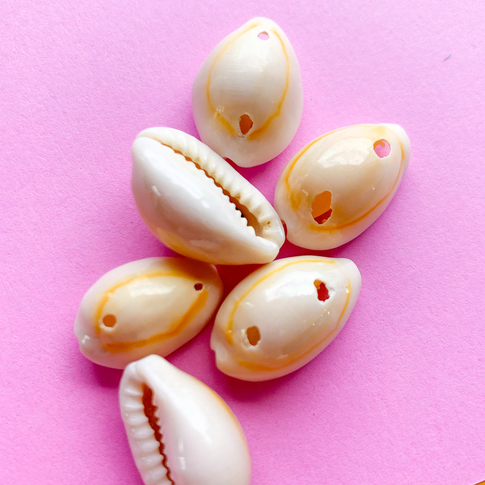 21mm Orange Cowrie Shells - Pack of 10 – Beads, Inc.